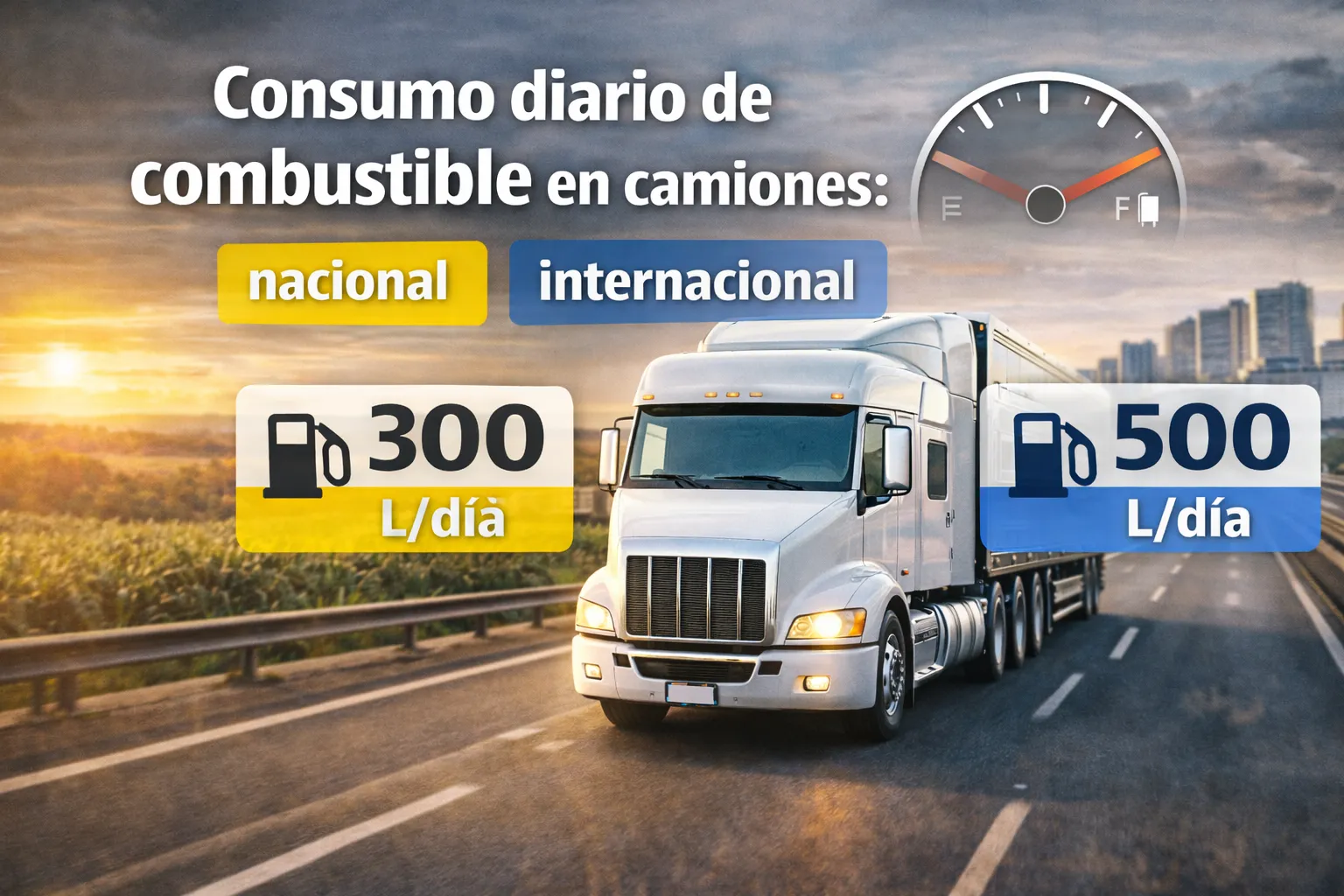 Cuánto consume un camión al día